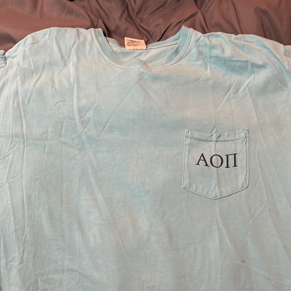 AOII tshirt with front pocket (alpha omicron pi sorority tshirt) - Picture 1 of 5